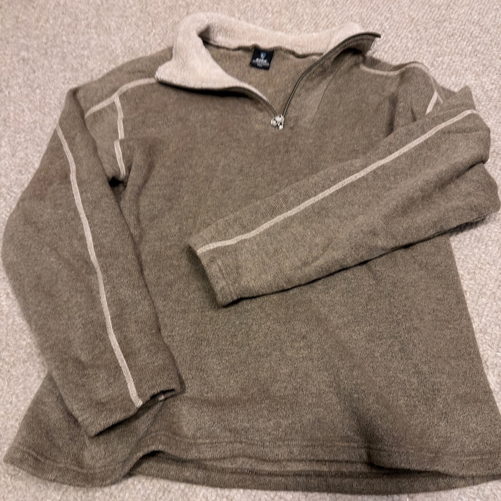 Kuhl Revel 1/4 Zip Fleece Sweater Mens XXL Brown Shearling Collar 3017 Pullover